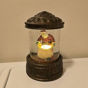 2012 Hallmark Special Edition Lighted Santa Claus Snow Globe Works READ‎